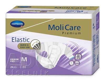MoliCare Premium Elastic 8 kvapiek M plienkové nohavičky zalepovacie 1x26 ks