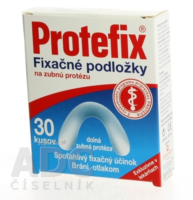 Protefix Fixačné podložky na dolnú zubnú protézu fixačná podložka 1x30 ks