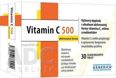 GENERICA Vitamin C 500 aktivovaná forma tbl flm 1x30 ks