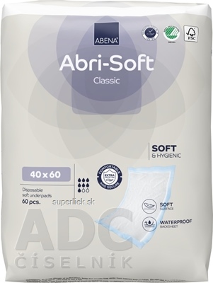 ABENA Abri-Soft Classic podložka absorpčná, 40x60 cm, savosť 900 ml, 1x60 ks