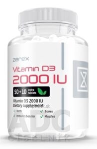 Zerex Vitamín D3 2000 IU tbl 1x60 ks
