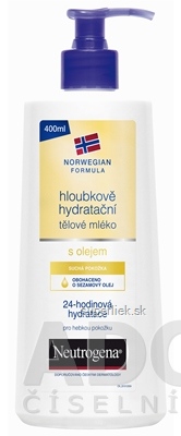 NEUTROGENA NR Hĺbkovo hydratačné telové mlieko s olejom, 1x400 ml