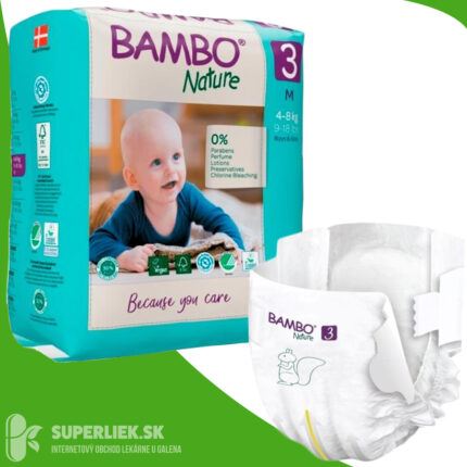 BAMBO 3 M (4-8 kg) detské plienky priedušné, savosť 750 ml (inov.2020) 1x28 ks