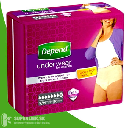 DEPEND SUPER XL pre ženy naťahovacie nohavičky, obvod bokov 120-150 cm, (2017) 1x9 ks