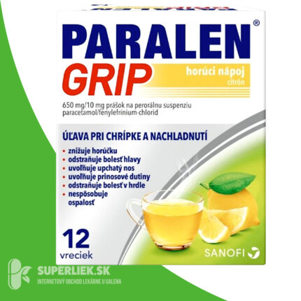 PARALEN GRIP horúci nápoj citrón plu por 650 mg/10 mg 1x12 vrecúšok