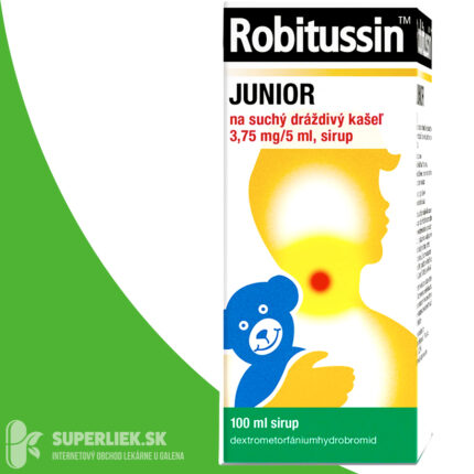 Robitussin JUNIOR sir (liek.skl.) na suchý dráždivý kašeľ 1x100 ml