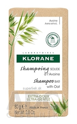 KLORANE SHAMPOOING SOLIDE à l' Avoine tuhý šampón s ovsom - ultra jemný, pre všetky typy vlasov 1x80 g