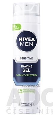 NIVEA MEN Gél na holenie SENSITIVE pre citlivú pleť 1x200 ml
