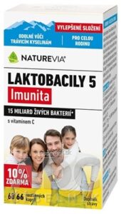 SWISS NATUREVIA LAKTOBACILY "5" Imunita cps s vitamínom C (10% zdarma) 1x66 ks