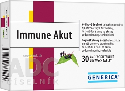 GENERICA Immune Akut cmúľacie tablety tbl 1x30 ks