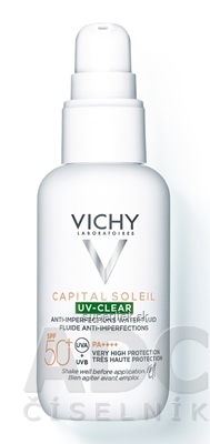 VICHY CAPITAL SOLEIL UV-CLEAR SPF50+ fluid proti nedokonalostiam pleti s ochranným faktorom 1x40 ml