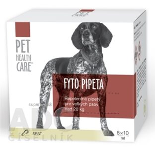 PET HEALTH CARE FYTO PIPETA repelentná, pre veľkých psov nad 20 kg, 6x10 ml