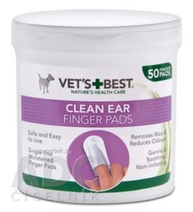 VET´S BEST CLEAN EAR FINGER PADS čistiaca utierka - náprstok na uši pre psy 1x50 ks