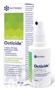 Octicide 1 mg/g + 20 mg/g dermálny roztokový sprej aer deo (fľ.HDPE) 1x50 ml