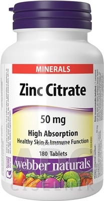 Webber Naturals Zinok 50 mg tbl 1x180 ks