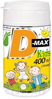 Vitabalans D-max Kids 400 IU (10 µg) žuvacie tablety 1x90 ks