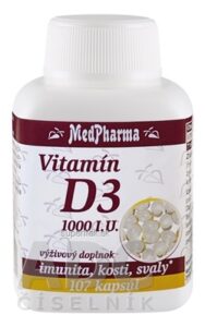 MedPharma Vitamín D3 1000 I.U. cps 1x107 ks