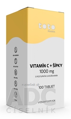 TOTO VITAMÍN C 1000 mg + ŠÍPKY tbl s postupným uvoľňovaním 1x100 ks