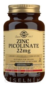 Solgar Pikolinát zinku 22 mg tbl 1x100 ks