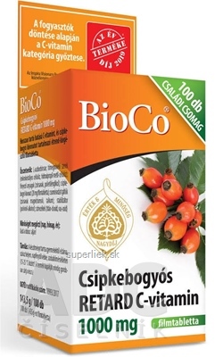 BioCo Vitamín C RETARD 1000 mg s plodom šípky tbl 1x100 ks