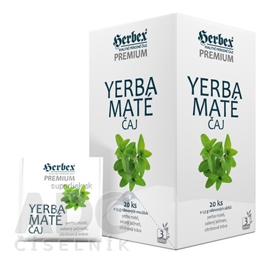 HERBEX Premium YERBA MATÉ ČAJ bylinná zmes, čaj 20x1,5 g (30 g)