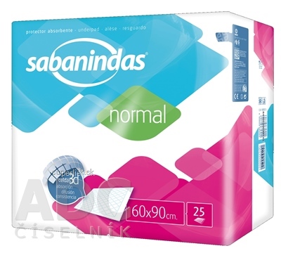 Sabanindas Normal podložka absorpčná 60x90 cm, 1x25 ks