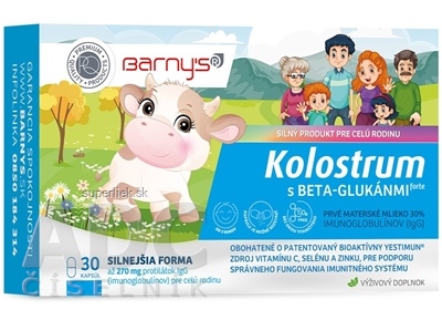 Barny's KOLOSTRUM s beta-glukánmi forte cps 1x30 ks