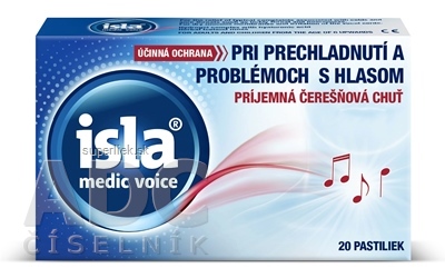 ISLA MEDIC voice pastilky, čerešňová príchuť 1x20 ks
