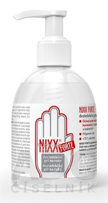 NIXX FORTE dezinfekčný gél na ruky s dávkovačom 1x250 ml