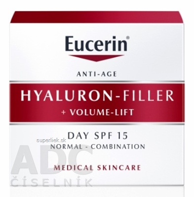 Eucerin HYALURON-FILLER+Volume-Lift Denný krém Anti-Age, pre normálnu pleť 1x50 ml