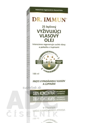 DR. IMMUN Vyživujúci vlasový olej 25 bylinný, 1x100 ml