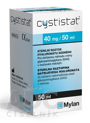 CYSTISTAT 40mg/50ml sterilný roztok hyaluronátu sodného inj 1x50 ml