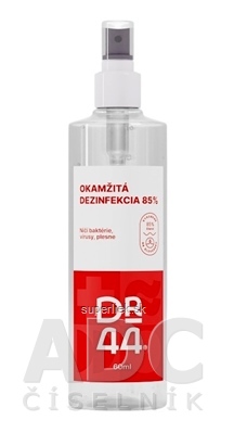 DR.44 OKAMŽITÁ DEZINFEKCIA dezinfekčný roztok (85% etanol) 1x60 ml