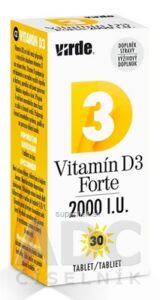 VIRDE Vitamín D3 Forte 2000 I.U. tbl 1x30 ks