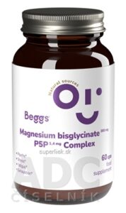 Beggs MAGNESIUM 380 mg + P5P COMPLEX 1,4 mg cps (horčík s vitamínom B6) 1x60 ks