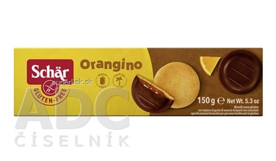Schär ORANGINO jemné pečivo bezgluténové, polomáčané v čokoláde 1x150 g