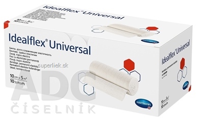 Idealflex universal obväz univerzálny trvalo elastický, 10 cm x 5 m, 1x10 ks