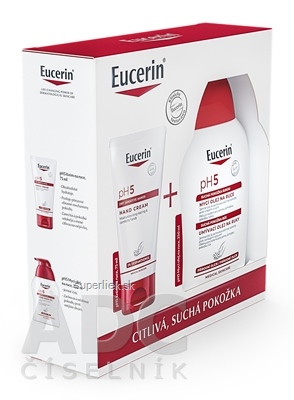 Eucerin Kazeta pH5 krém na ruky 75 ml + umývací olej na ruky 250 ml (Vianoce 2023) 1x1 set