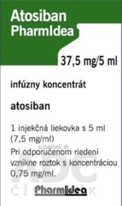 Atosiban PharmIdea 37,5 mg/5 mg con inf 1x5 ml (mimoriadny dovoz-výnimka)