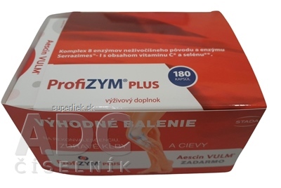 ProfiZYM Plus (VÝHODNÉ BALENIE) cps 1x180 ks + ZADARMO Aescin Vulm 30 mg tbl flm 1x60 ks, 1x1 set