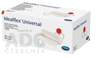 Idealflex universal obväz univerzálny trvalo elastický, 12 cm x 5 m, 1x10 ks