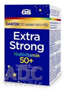 GS Extra Strong Multivitamín 50+, darček 2023 tbl 100+30 navyše (130 ks)