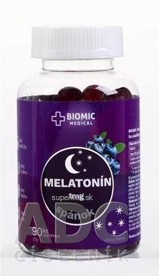 BIOMIC MELATONÍN 1 mg gummies, čučoriedková príchuť 1x90 ks