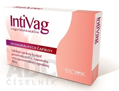 BIOfaktor IntiVag vaginálne čapíky s obsahom kyseliny mliečnej 1x10 ks