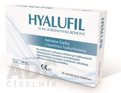 BIOfaktor HYALUFIL rektálne čapíky s obsahom kyseliny hyalurónovej 1x10 ks
