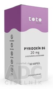 TOTO PYRIDOXÍN B6 20 mg cps s postupným uvoľňovaním 1x60 ks