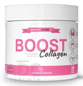 BreastExtra BOOST Collagen prášok, príchuť šťavnatá jahoda (310,5 g) 1x30 dávok