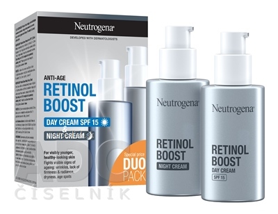 NEUTROGENA Retinol Boost Duo Pack DAY CREAM SPF 15 50 ml + NIGHT CREAM 50 ml, 1x1 set
