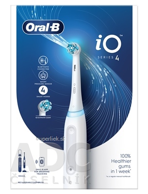 Oral-B iO SERIES 4 White elektrická zubná kefka + držiak + puzdro, 1x1 set