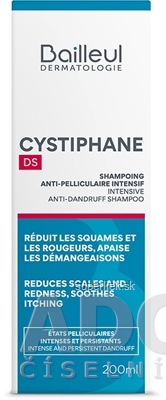 CYSTIPHANE DS Intenzívny šampón - Bailleul proti lupinám 1x200 ml